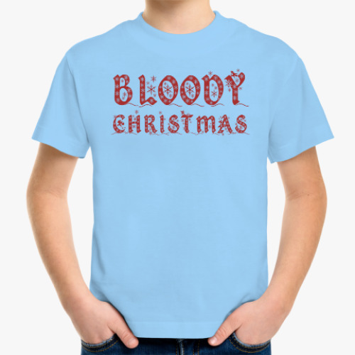 Детская футболка с принтом BLOODY CHRISTMAS