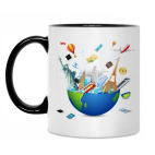 Кружка двухцветная