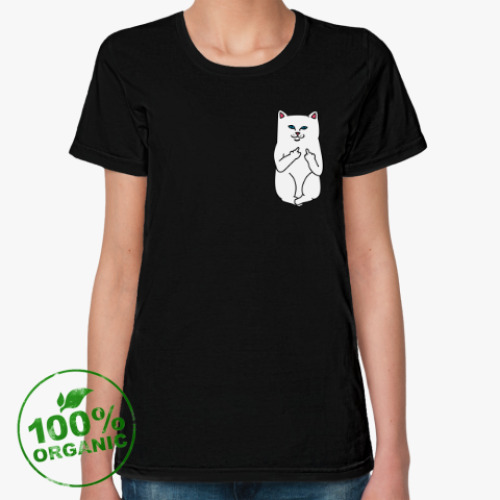 Женская футболка из органик-хлопка Kitty with fuck