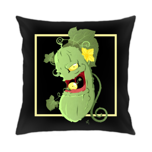 Подушка с принтом Мистер Огурчик