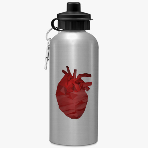 Спортивная бутылка/фляжка Сердце 3D