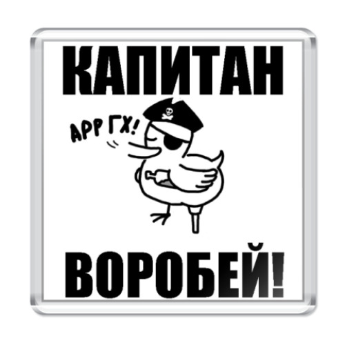 Магнит  'Капитан воробей!'