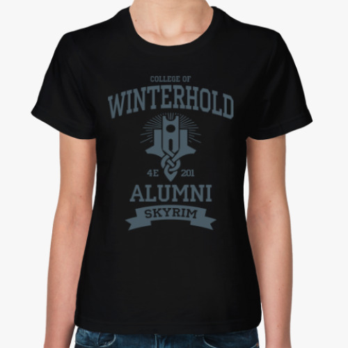 Женская футболка Skyrim College of Winterhold