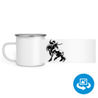 Кружка металлическая белая (круговая запечатка)