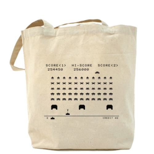 Сумка шоппер с принтом Invaders Холщовая сумка