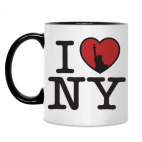 Двухцветная кружка I Love NY