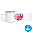 Кружка металлическая белая (круговая запечатка)