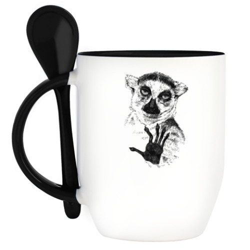 Кружка с ложкой Узбагойся!