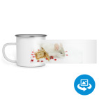 Кружка металлическая белая (круговая запечатка)