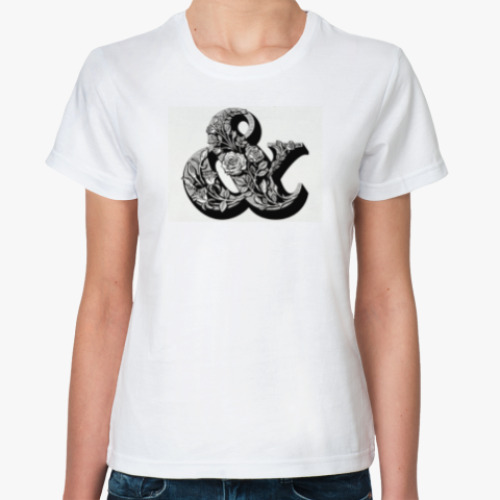 Классическая футболка с принтом &