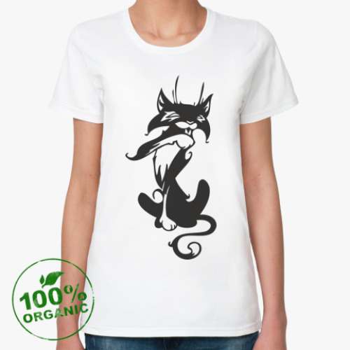 Женская футболка из органик-хлопка Cats in Black