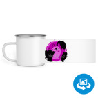 Кружка металлическая белая (круговая запечатка)