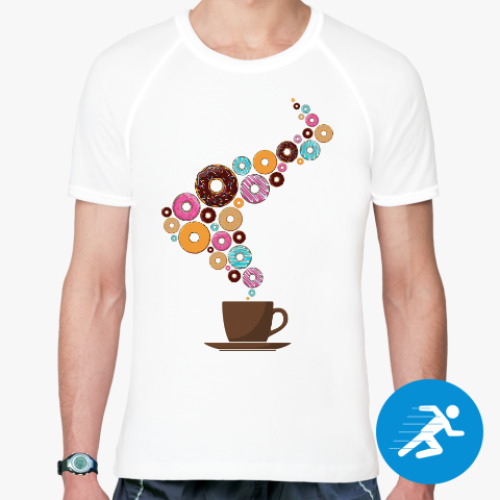 Спортивная футболка Кофе с пончиками