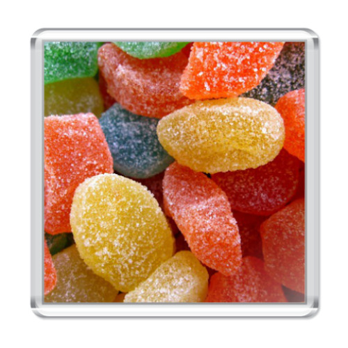 Магнит с принтом Фруктовый мармелад