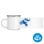 Кружка металлическая белая (круговая запечатка)