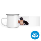 Кружка металлическая белая (круговая запечатка)