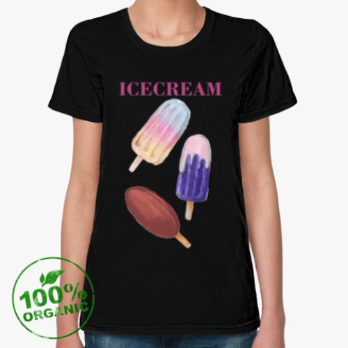 Женская футболка из органик-хлопка Мороженое