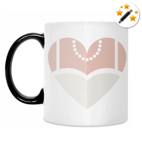 Кружка-хамелеон с принтом Свадебное платье