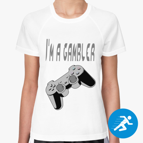 Женская спортивная футболка I'm a gambler