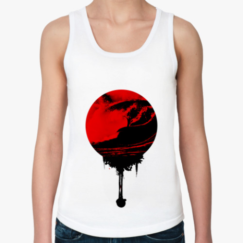 Женская майка с принтом Japan - помним скорбим