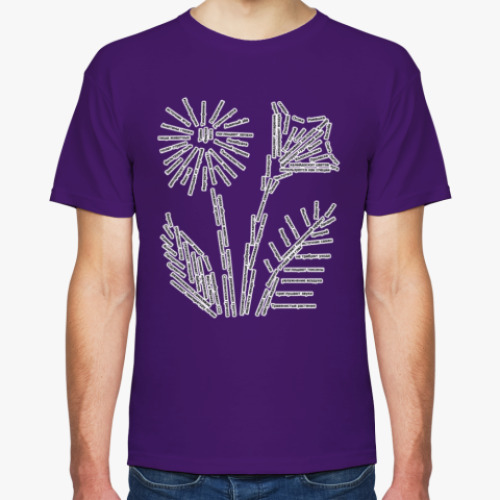 Футболка с принтом Экологический принт Травы