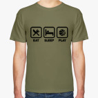 Классическая футболка Eat Sleep Play