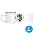 Кружка металлическая белая (круговая запечатка)