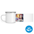 Кружка металлическая белая (круговая запечатка)