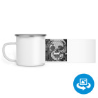 Кружка металлическая белая (круговая запечатка)