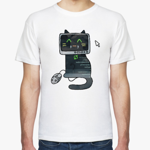 Футболка с принтом Программошка из серии 'Profi cats'