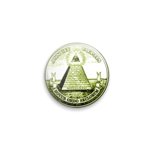 Значок 25мм с принтом  Dollar