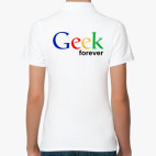 Женская рубашка поло (печать) Geek