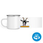 Кружка металлическая белая (круговая запечатка)