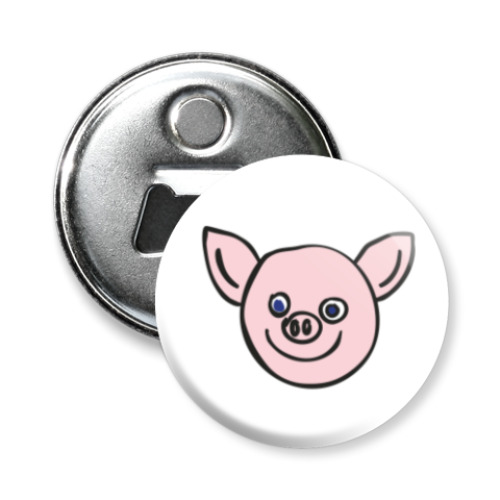 Магнит-открывашка Весёлый поросёнок