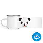 Кружка металлическая белая (круговая запечатка)