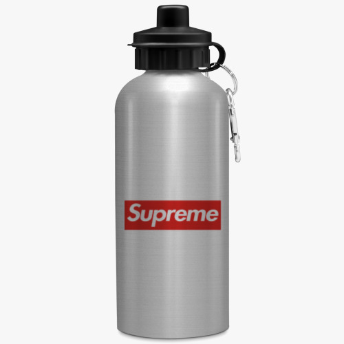 Бутылка с карабином (500 мл) с принтом Supreme