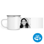 Кружка металлическая белая (круговая запечатка)