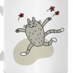 Кот с цветами