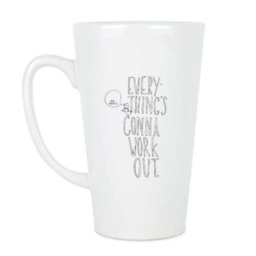 Чашка Латте с принтом цитаты