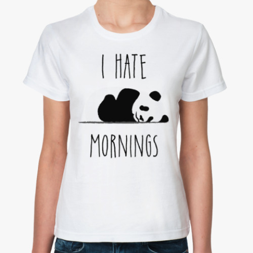 Классическая футболка I Hate Mornings