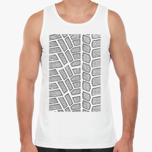 Майка с принтом след протектора