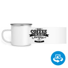 Кружка металлическая белая (круговая запечатка)