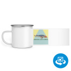 Кружка металлическая белая (круговая запечатка)