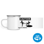 Кружка металлическая белая (круговая запечатка)