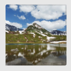 Полуостров Камчатка, горы, горное озеро, отражение