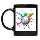 Кружка цветная UV-DTF