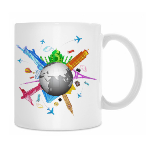 Кружка с принтом Глобус