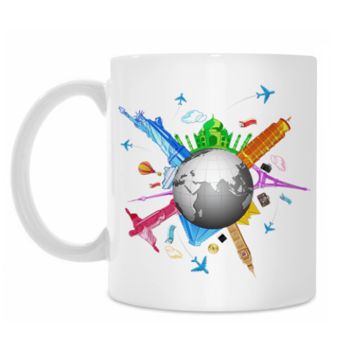 Кружка с принтом Глобус