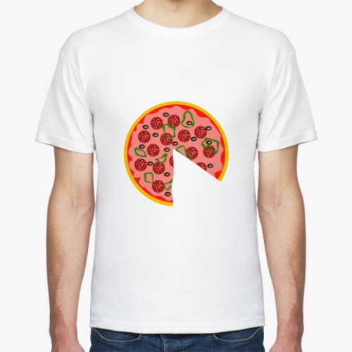 Футболка с принтом Большая половина пиццы