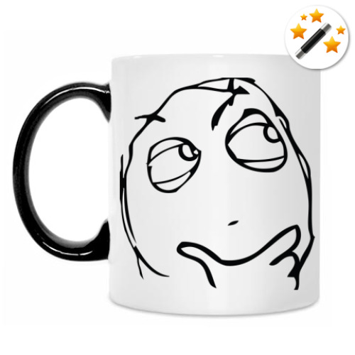 Кружка-хамелеон с принтом Mem